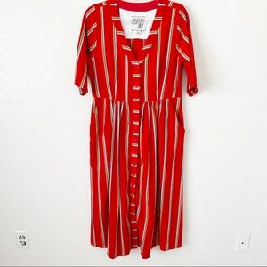 Ace & Jig Red Striped Dress
